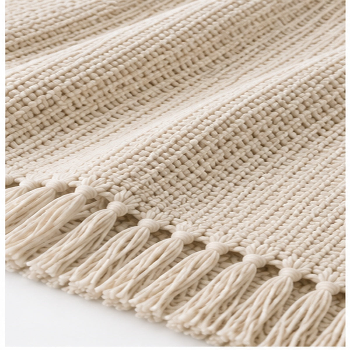 Textured Cotton Throw Blanket