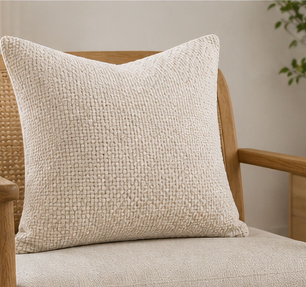 Neutral Woven Decorative Pillow