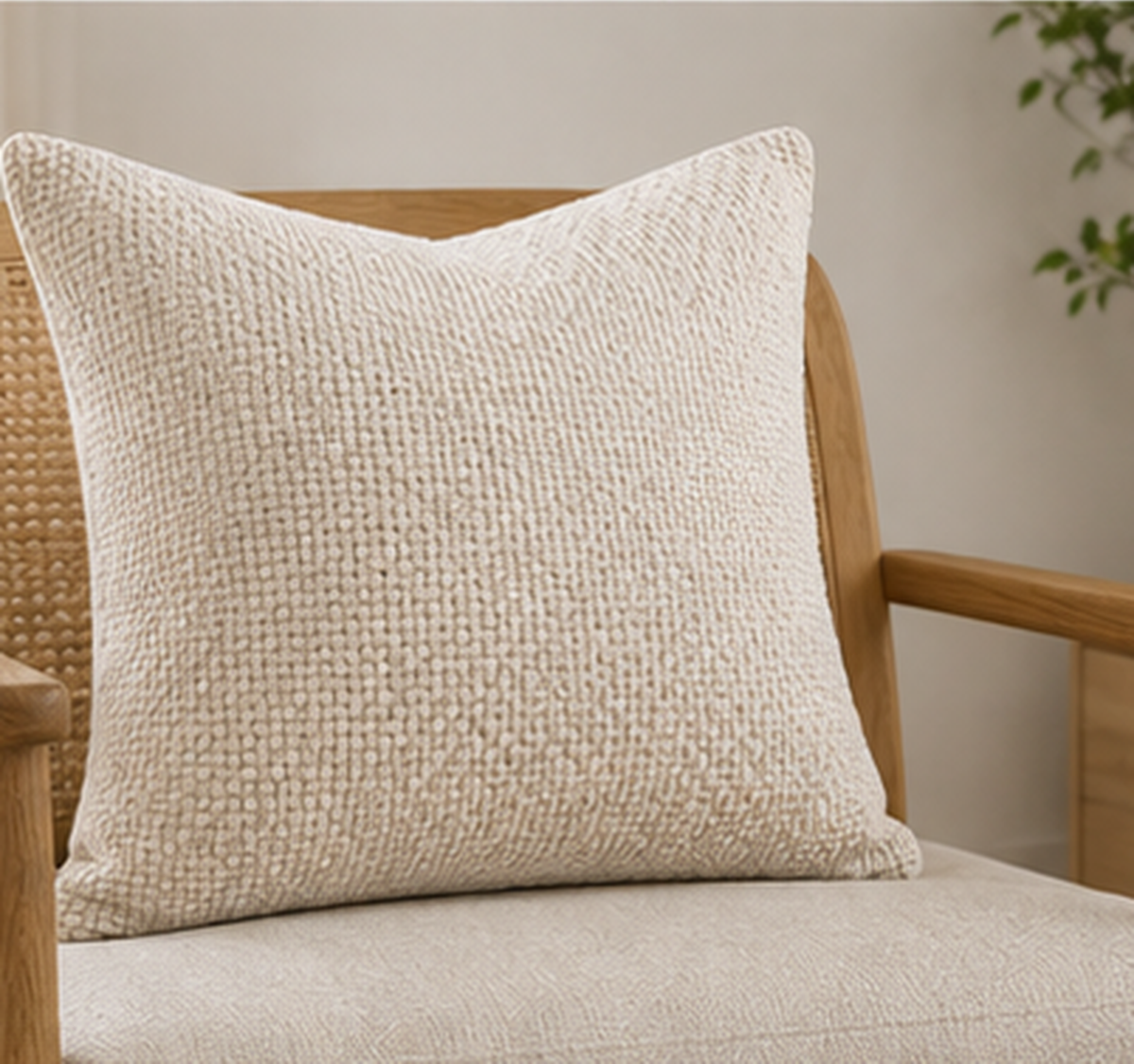 Neutral Woven Decorative Pillow