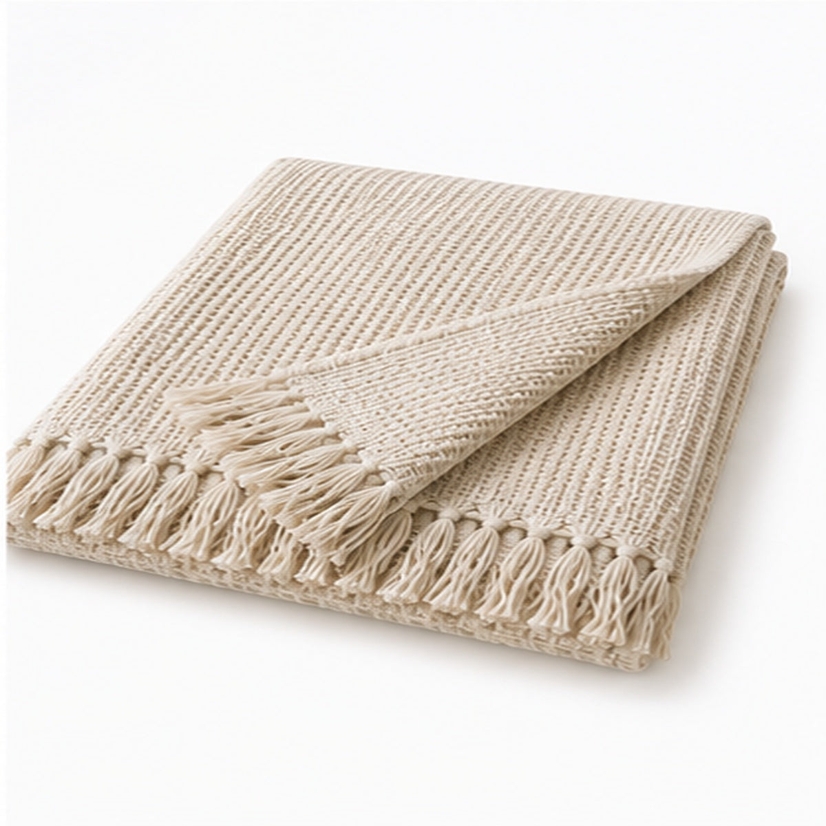 Textured Cotton Throw Blanket