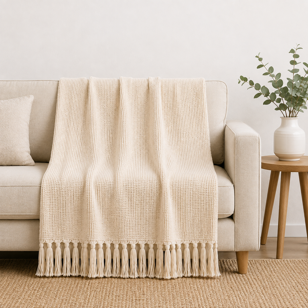 Soft Cotton Sofa Throw