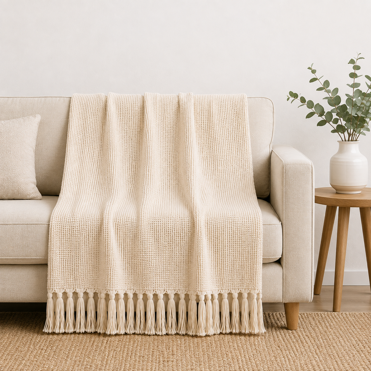Soft Cotton Sofa Throw
