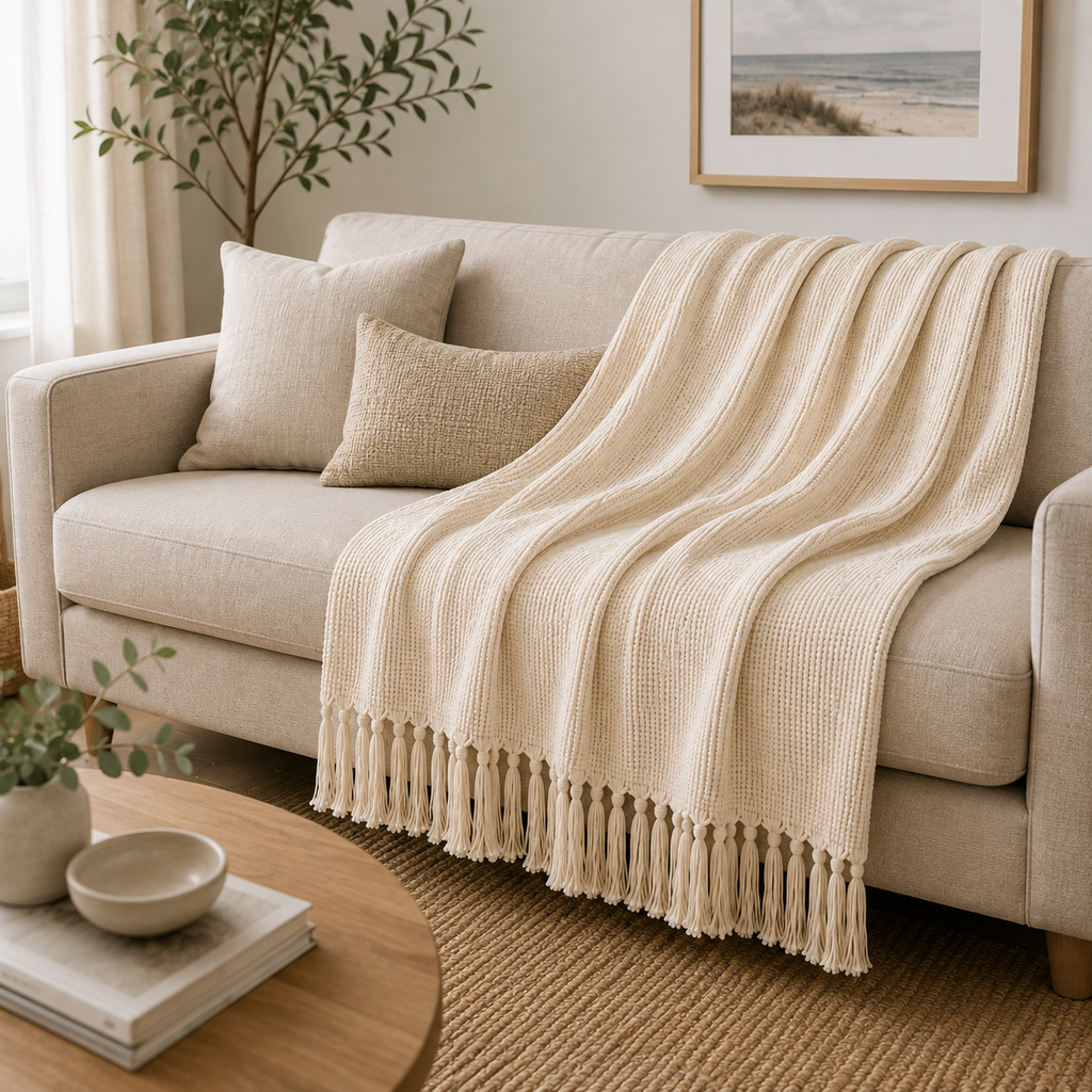 Soft Cotton Sofa Throw