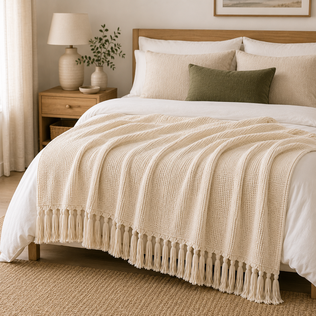 Soft Cotton Sofa Throw